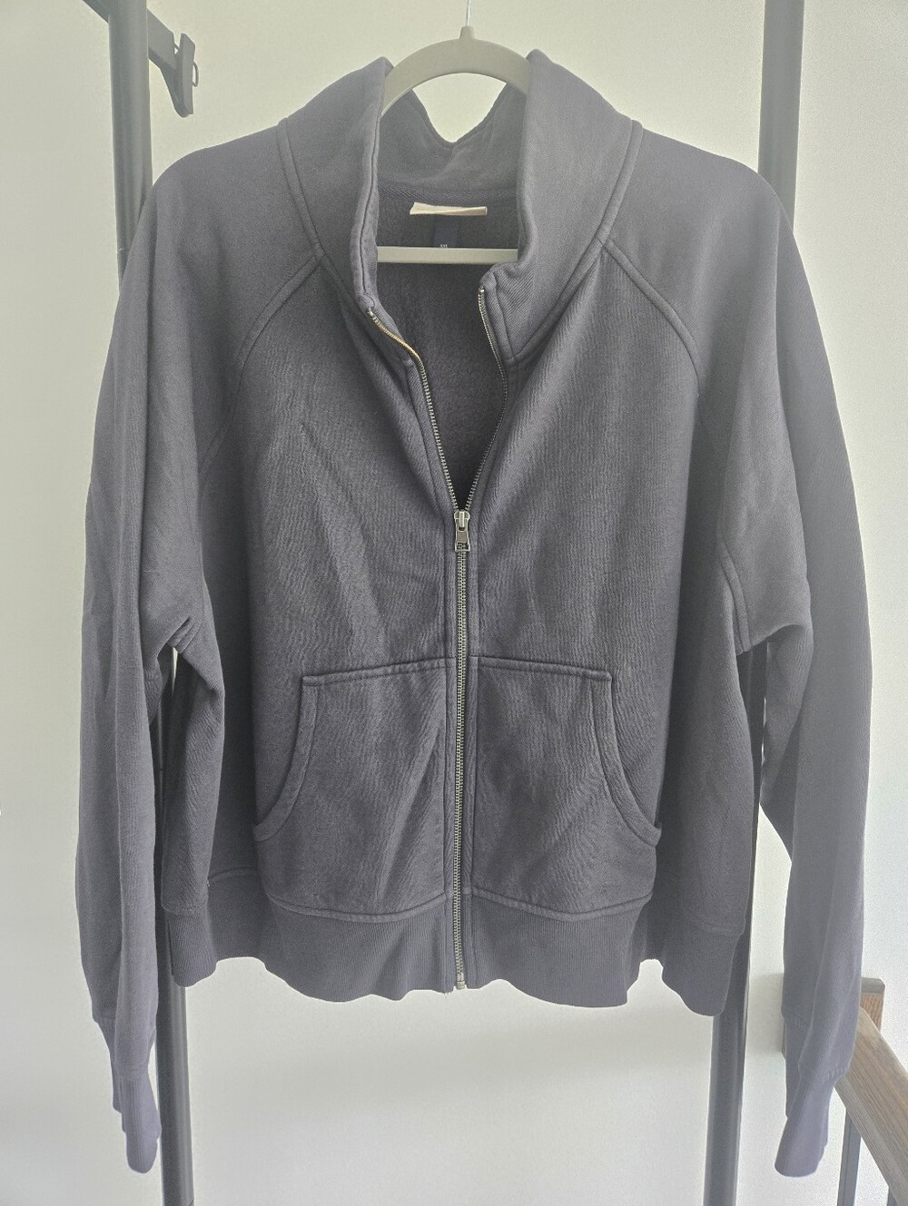 Universal Thread Fleece Lined Zip-Up Sweatshirt Jacket Grey Gray Women XXL